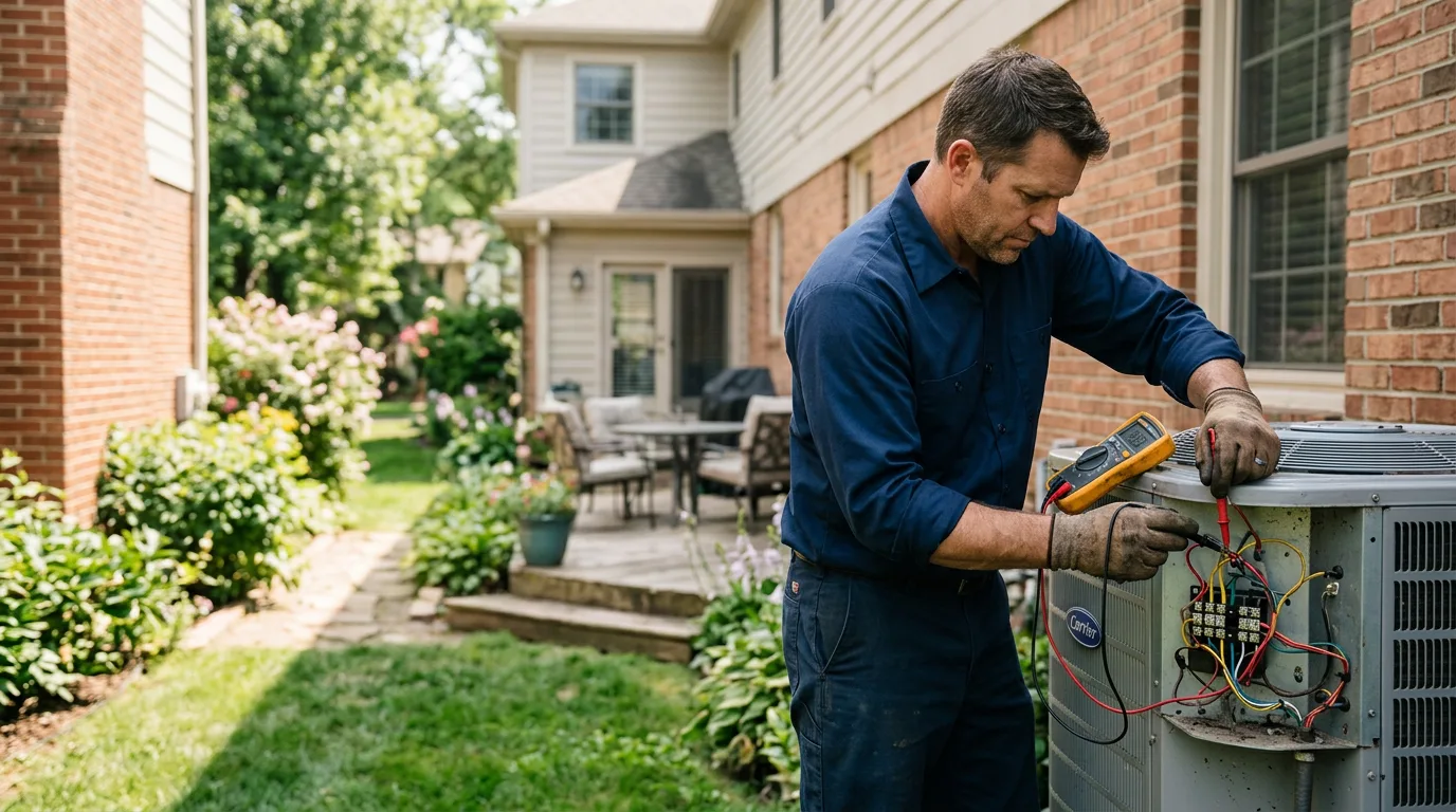 HVAC technician working near Crawford, OK